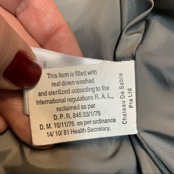 Château de sable Paris baby girl down feather gray puffer winter coat 18… - Picture 6 of 13